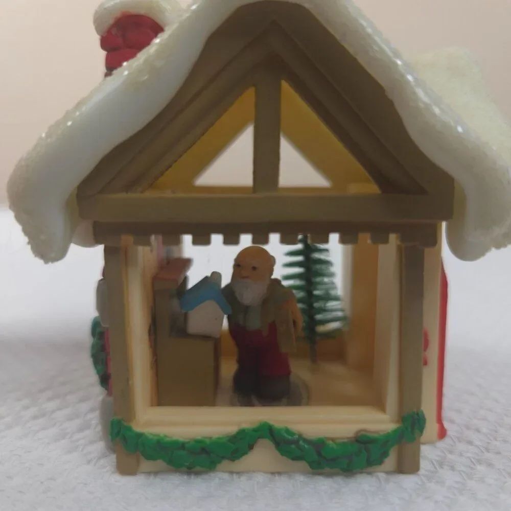 Vintage 80s Hallmark Santas Workshop K. Kringle Glittery Ornament 3D